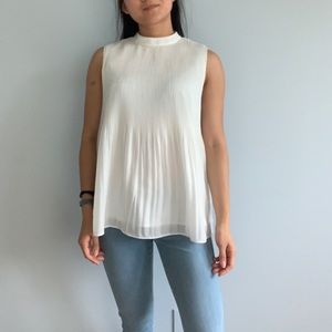 Kaari blue chiffon sleeveless top